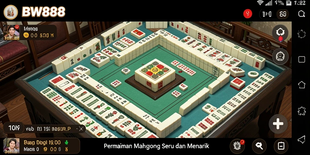 Tampilan gameplay Mahjong BW888 yang menantang dan mengasyikkan.
