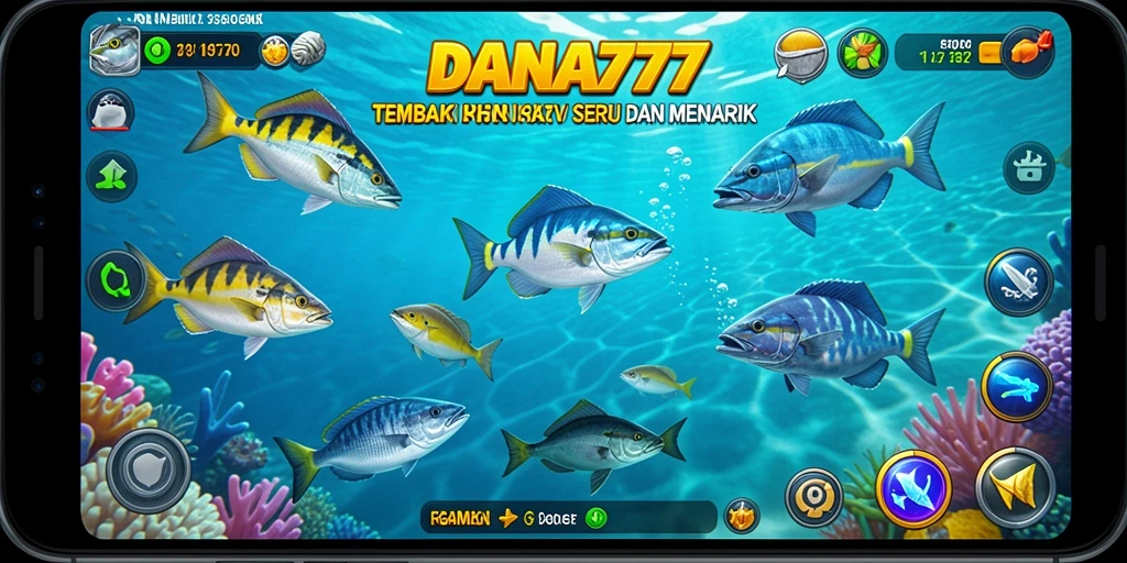 Tampilan gameplay Tembak Ikan DANA777 yang menegangkan.