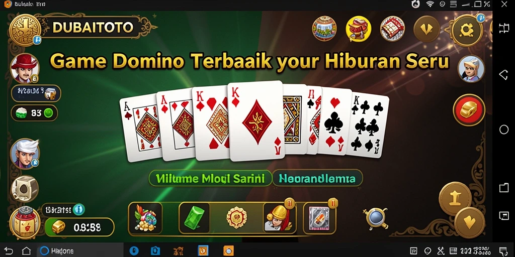 Screenshot gameplay DUBAITOTO dengan tampilan permainan domino yang menarik.