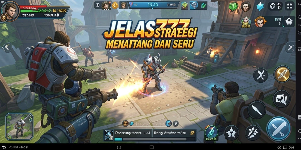 Tampilan gameplay seru dalam JELAS777 yang menunjukkan strategi pertempuran.