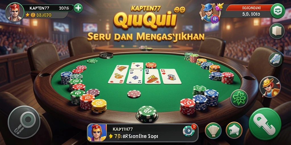 Screenshot KAPTEN77 menampilkan gameplay QiuQiu yang menarik.