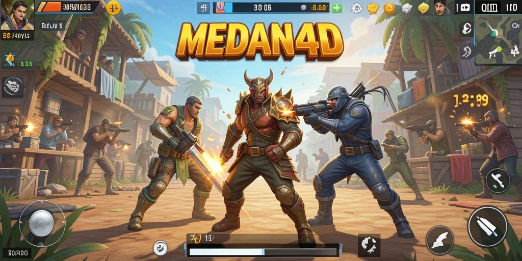 Tangkapan layar menampilkan aksi mendebarkan dalam permainan Battle Royale.