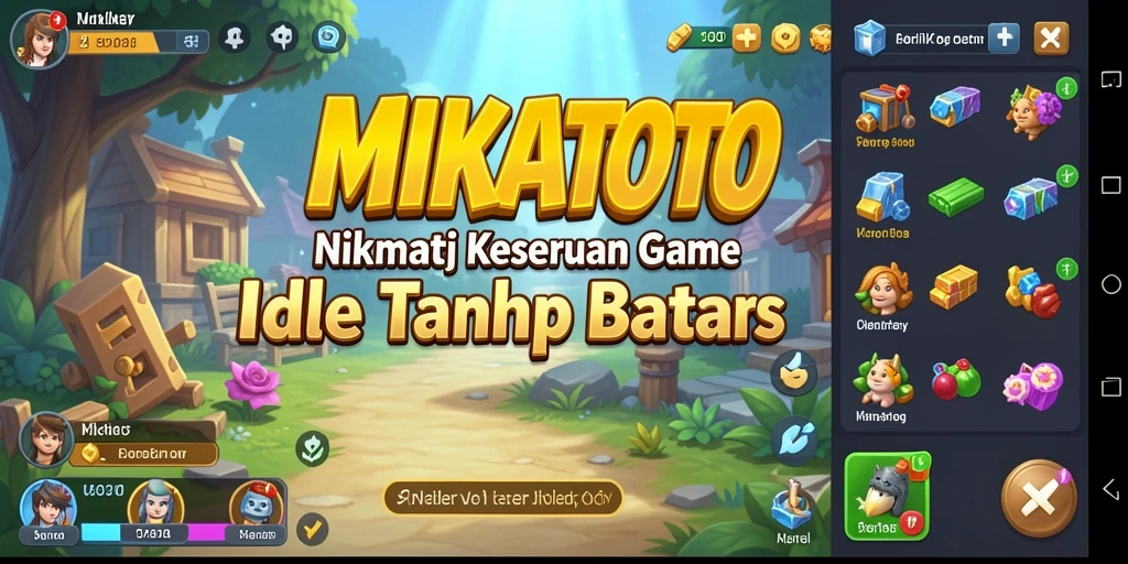Screenshot gameplay MIKATOTO menampilkan aksi Idle yang seru dan interaktif.
