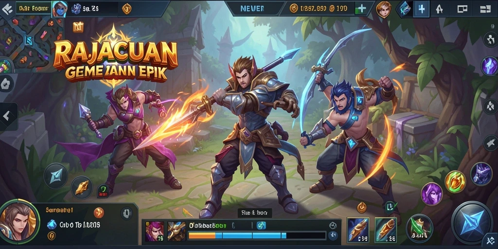 Tampilan gameplay seru dan aksi mengasyikkan dalam RAJACUAN.