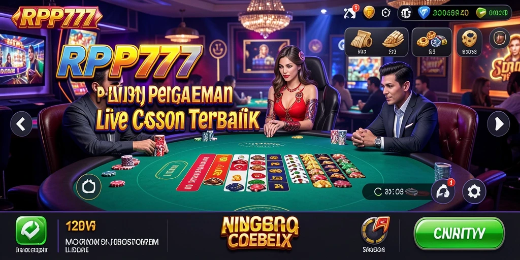 Tampilan gameplay menakjubkan dari RPRP777 dalam sesi Live Casino.