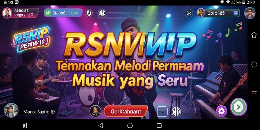 Tampilan gameplay RSNVIP yang memukau dan penuh aksi musik.