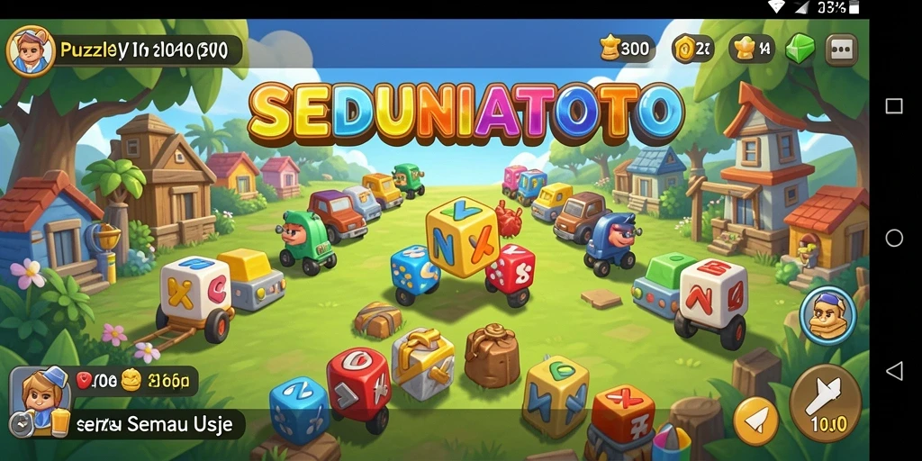 Tangkapan layar gameplay SEDUNIATOTO menampilkan tantangan puzzle yang menarik.