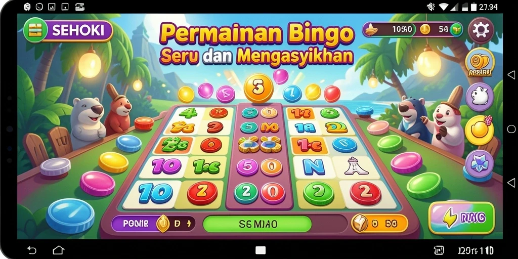 Screenshot gameplay SEHOKI menampilkan suasana bingo yang menarik.