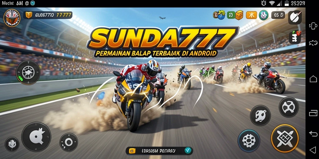 Screenshot SUNDA777 menampilkan aksi balap yang seru dan mendebarkan.